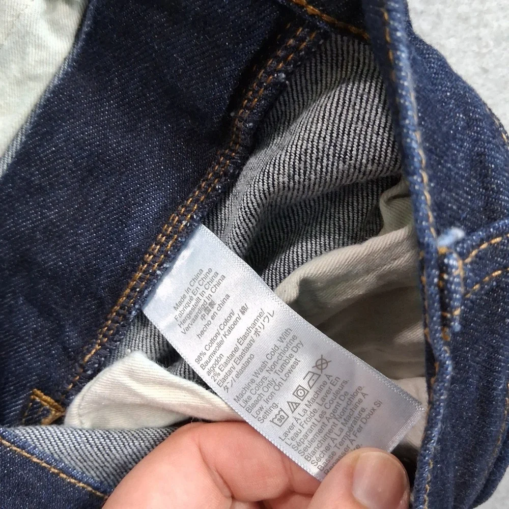J. Crew Jeans Mens 31x32 484 Slim Fit Dark Indigo Blue Stretch Denim